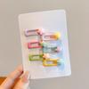 5/6Pcs Girl Hairpins Macaron Color Cartoon Fruit Flower Star Shapes Round Edge-Free Design Hair Clips Side Bang Hair