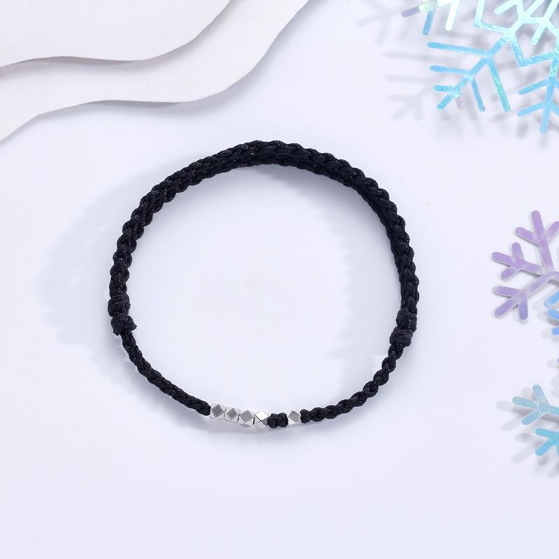 

Парные браслеты на всю жизнь, Мужские и женские браслеты, Пара простых плетеных красных веревочных браслетов