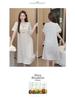 2026 Women's Sweet Casual Mid-Length Plus Size Striped V-Neck Short-Sleeve Nightgown