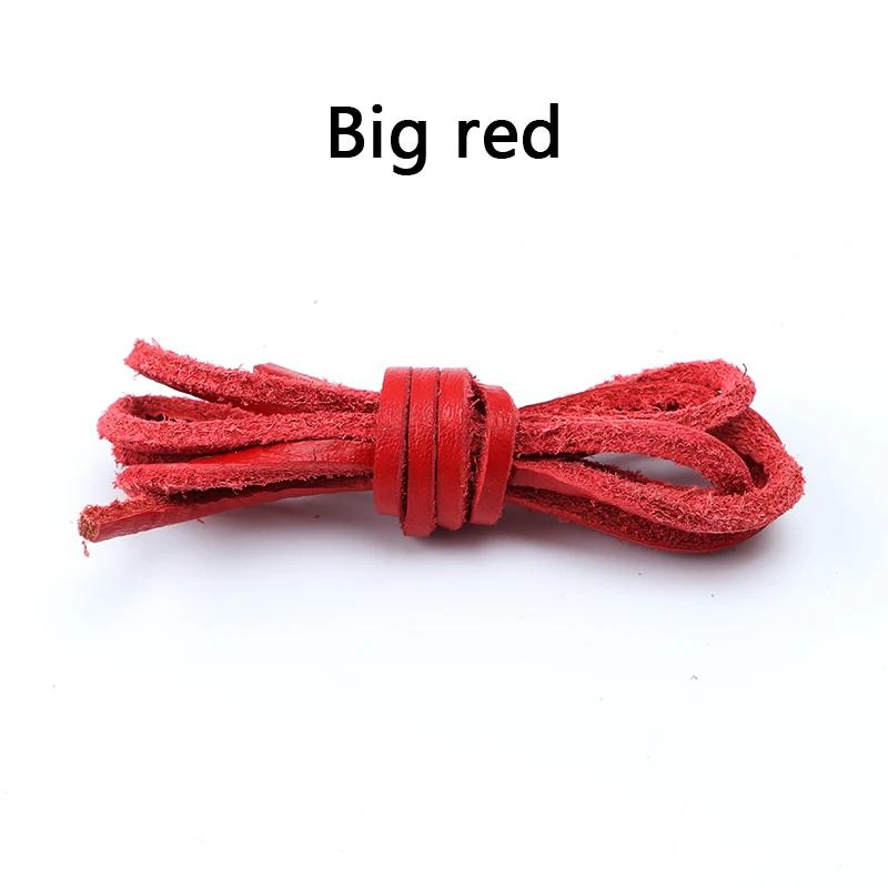 New  Flat Shoelaces Solid Leather Shoe Laces Classic Multicolor Leisure Shoe Lace Outdoor Unisex Boots Shoelace