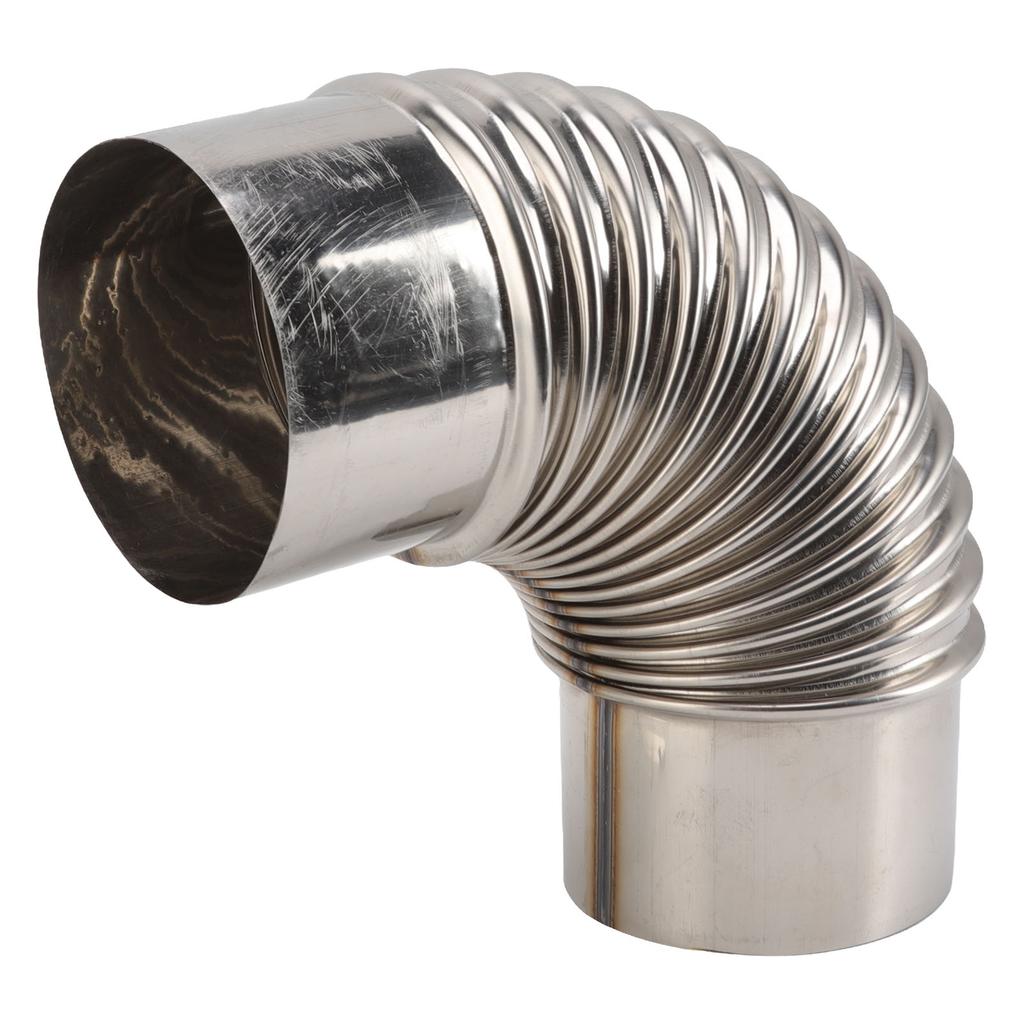 Stainless Steel Elbow Chimney Stove Pipe 90 Degrees Bending Chimney Flue Adapter Tube
