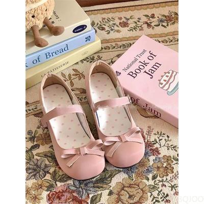 Frühling neue runde Spitze dicke Sohle Schmetterlingsschleife einzelne Schuhe Damen Mode vielseitig High-Heel Elegant minimalistisch Damenschuhe