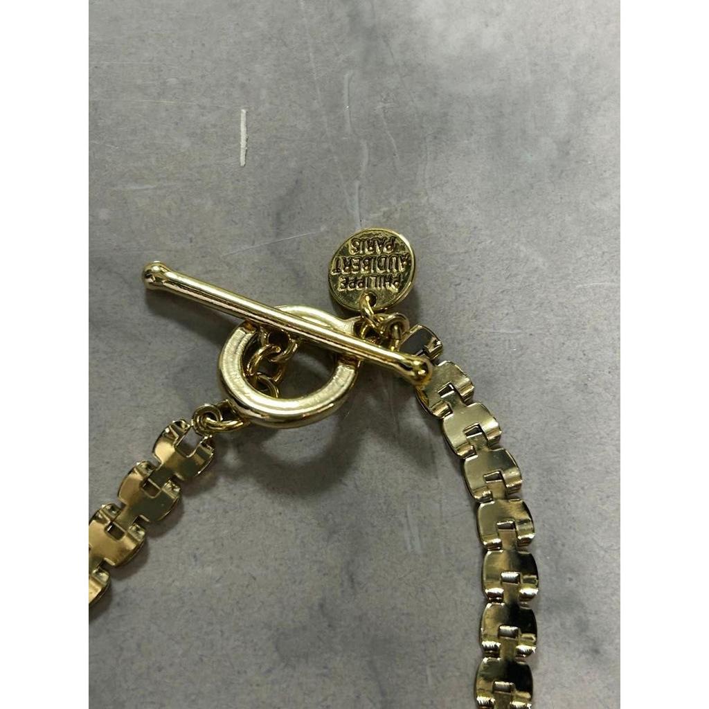 Used PHILIPPE AUDIBERT Chain Necklace Gold Good Condition
