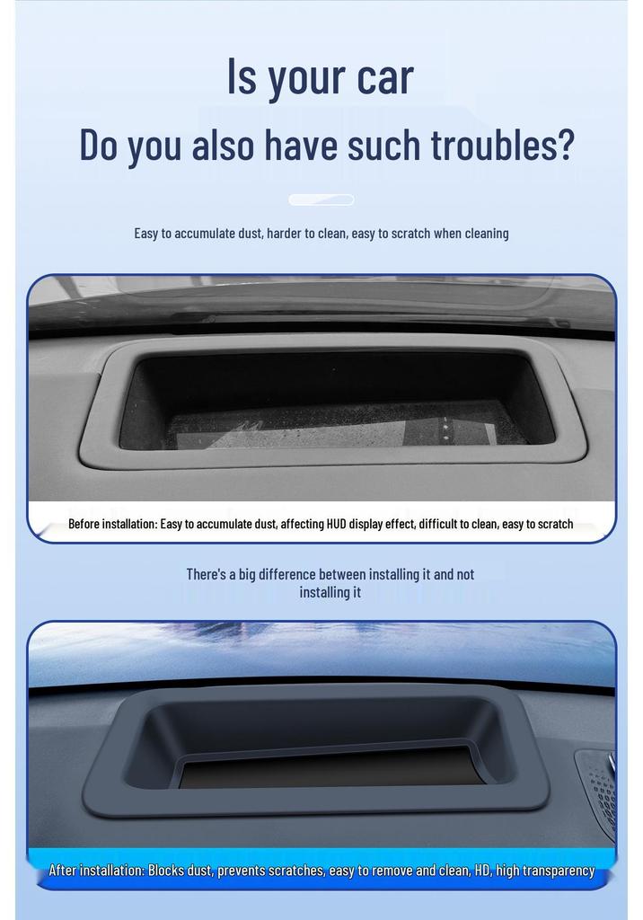 Zeekr 9X HUD Dustproof Protective Cover - Car Interior Decoration Accessory