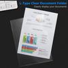 24 Pack Clear Plastic Document Folders Project Pockets for Letter Size A4 Papers, Transparent Sleeves