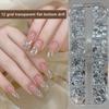 12 Grids Sparkle  Flat Bottom Glitter  Geometric Irregular Nail Art Decorations Diy Manicure Tool Accessories