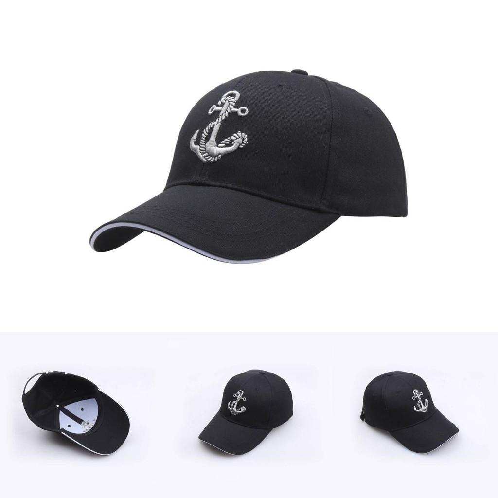 Lässige Baseballkappe mit Ankerstickerei und verstellbarem Riemen für alle Jahreszeiten