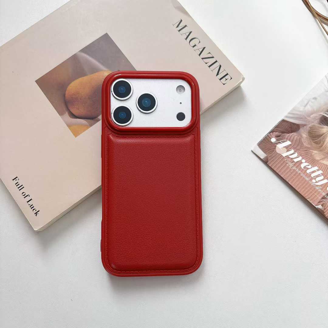 

Phone Case for IPhone 17 Air 16 15 14 13 12 11 Pro Max Plus IPhone17 ProMax i17 Drum Cortex Plain Shockproof Bumper Cover iPhone 15