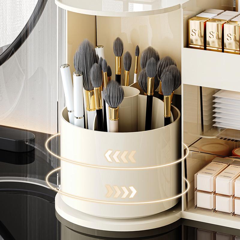High-Capacity Dustproof Skincare & Cosmetics Organizer with Desktop Drawers
