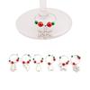 Weihnachten Weinglas Ring Tasse Ornament Dekorationen Anhänger Tischdekoration