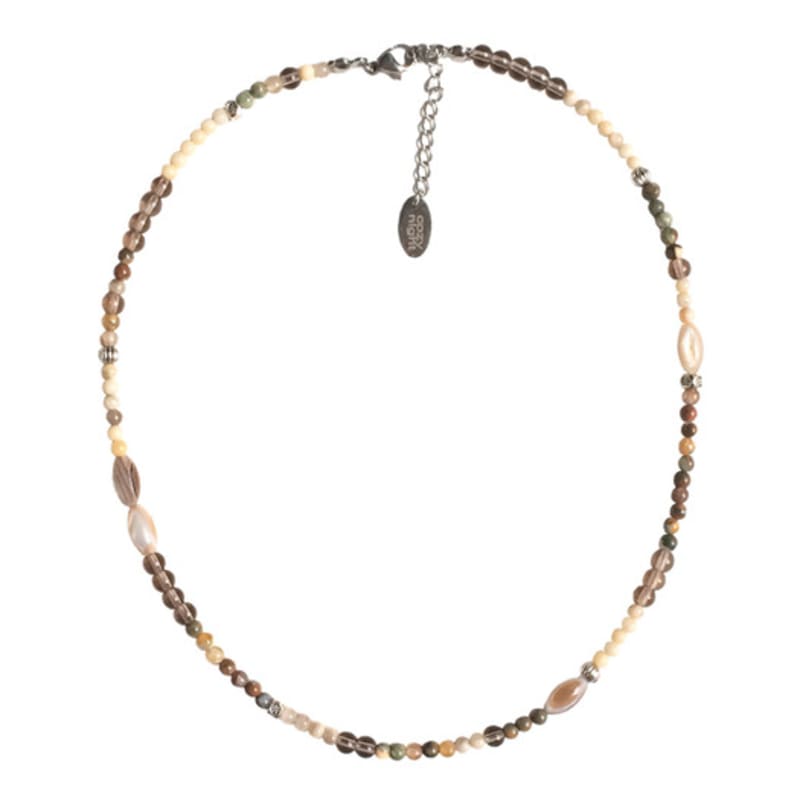 

821WEBSERVICE brown gem necklace brown