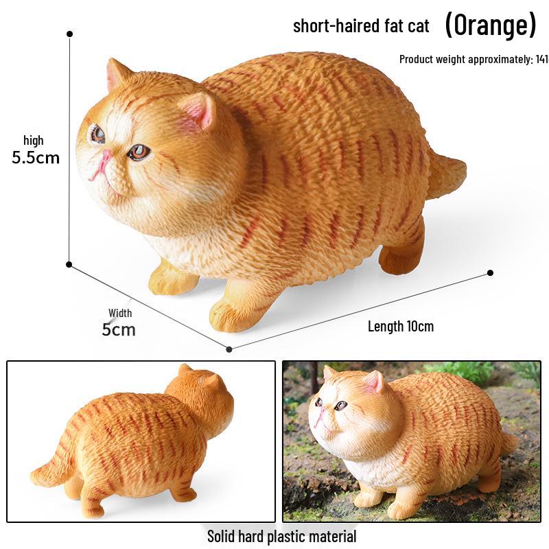 Realistic Exotic Orange Tabby Cat Heart Model Ornament