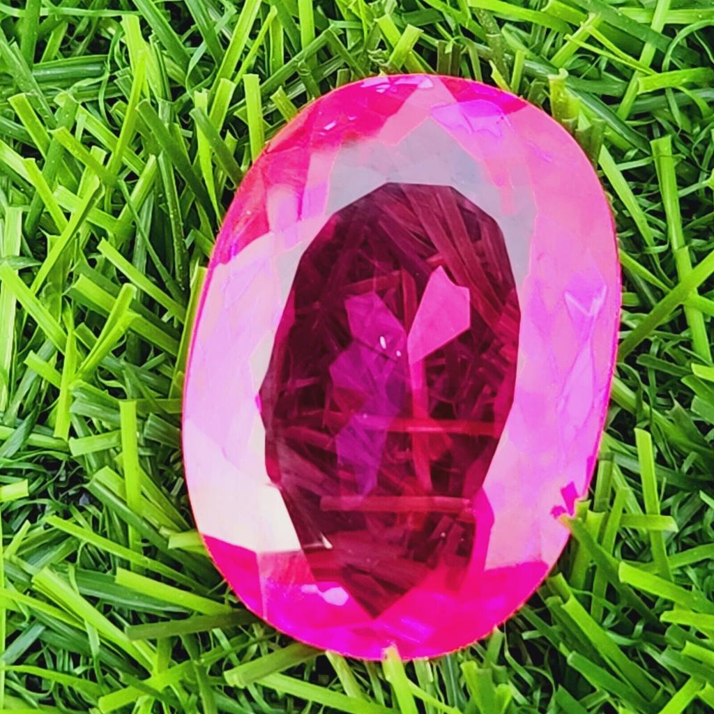 37x26 Mm Natural Flawless Ceylon Padparadscha Sapphire Oval Cut Gemstone