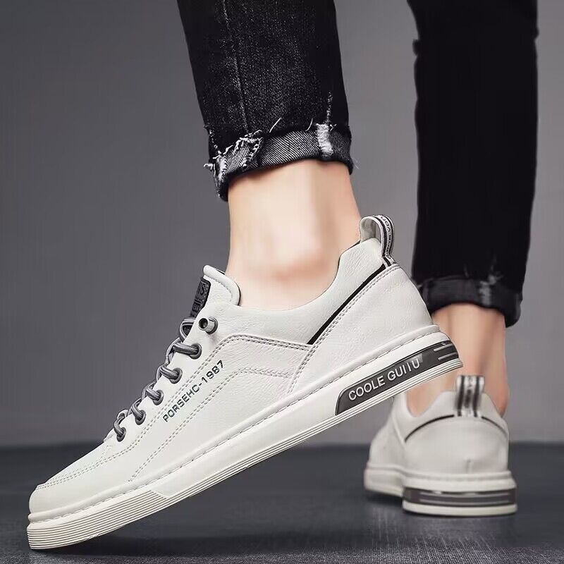 Elastic Lace-up Men's Shoes Casual Canvas Shoes All-match Small White Shoes Board Shoes Sneakers Korean Version Trend Shoes