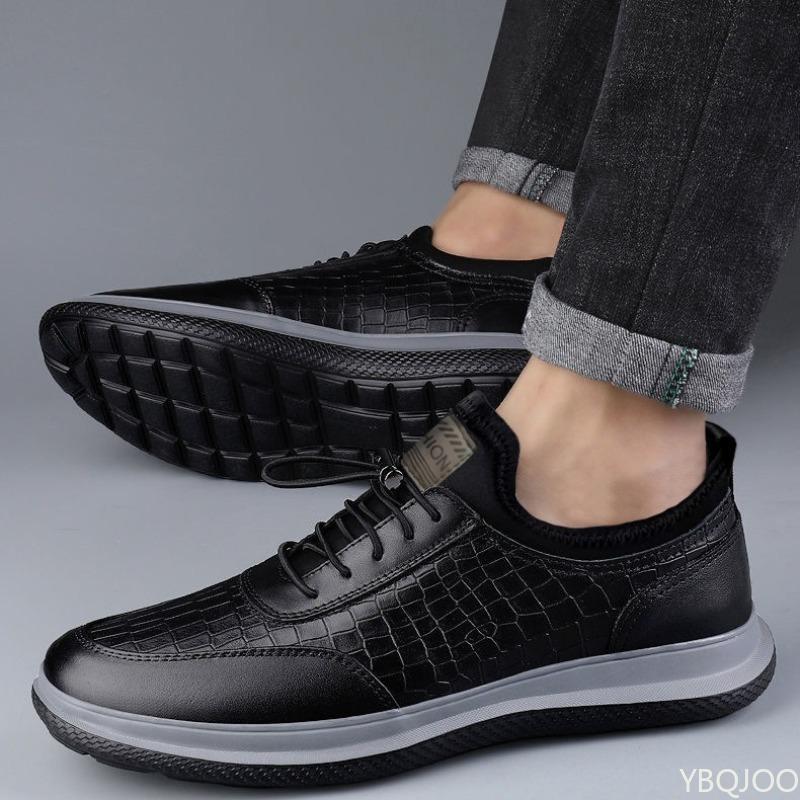 Trendy Casual Leather Shoes 2025 New Wear-resistant Soft Sole Anti Slip Sports Daily Casual Men's Shoes Sneakers Zapatos Hombre