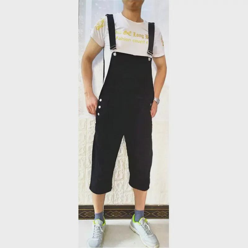 2024 Módne pánske džínsové kombinézy s trakmi