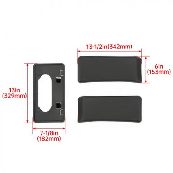 Front Bumper License Plate Bracket & Guards Pads Cap For 2009-2014 Ford F150