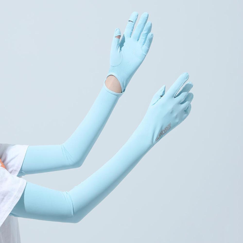 Anti-uv Ice Silk Gloves Breathable Armguard Hot Sale Hand Protector Cove  Outdoor Sports