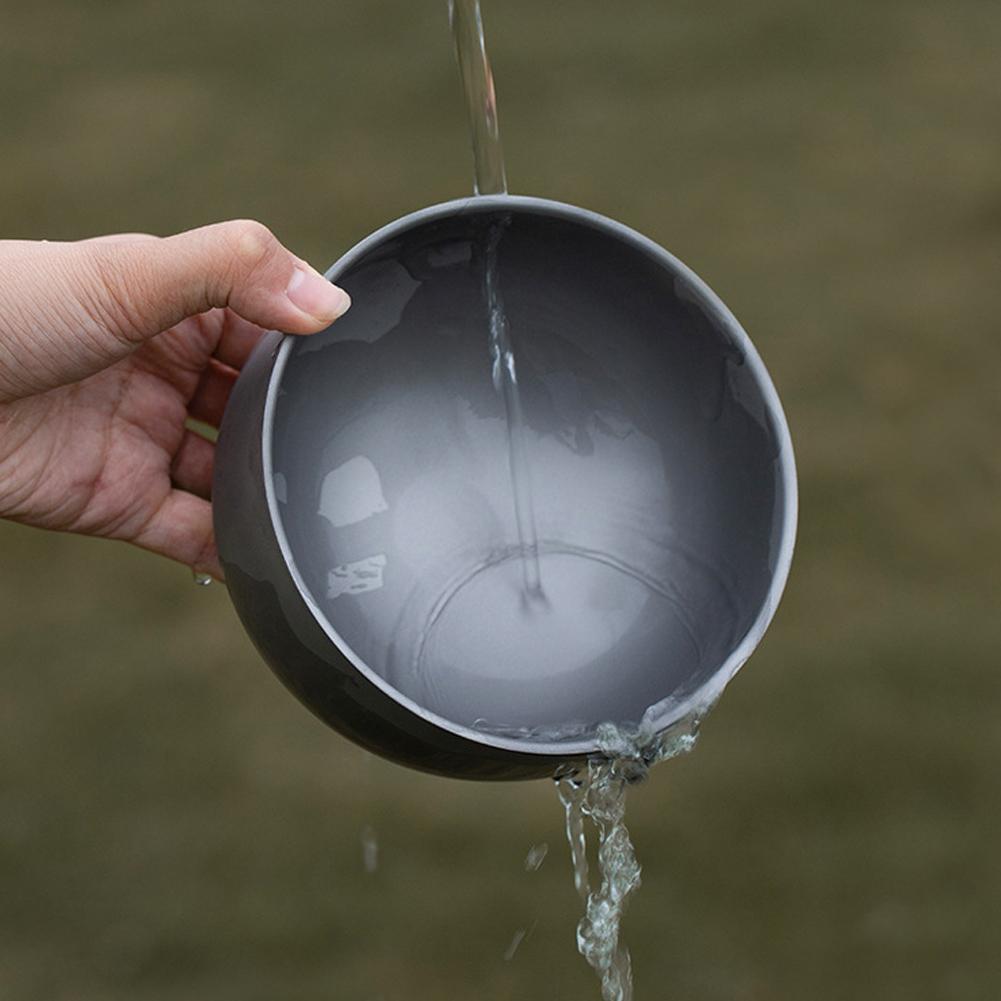 Titanium Purification Bowl Ultralight Portable Double Walled Tableware For Outdoor Camping BBQ Picnic Coffee Tea Yogurt