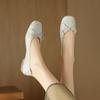 Soft Leather Handmade Women's Shoes New Round Head Shallow Mouth Thin Cowhide Flat Single Shoes Women's Ballet Shoes