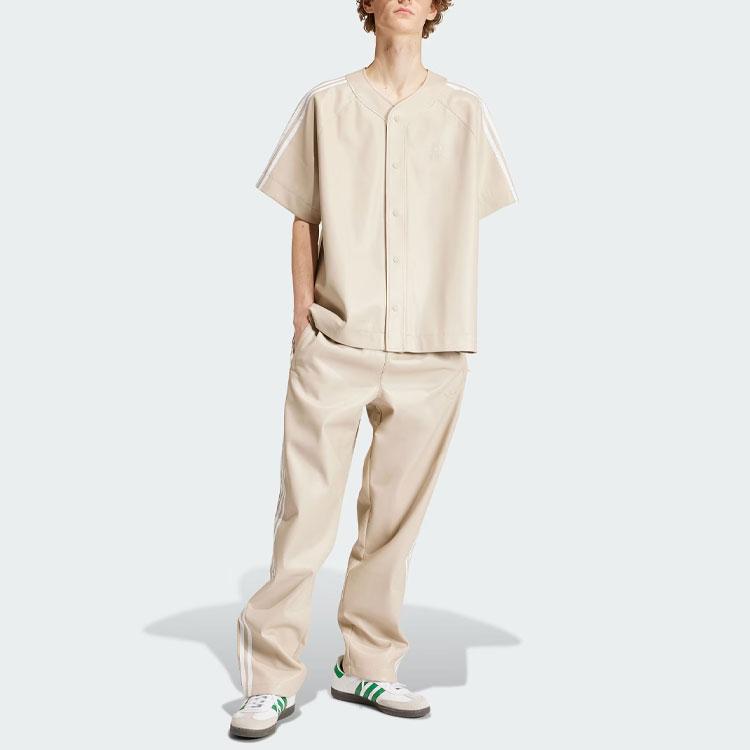 Adidas Originals Adicolor Faux Leather Shirt Men Tops Light-Brown IZ4051