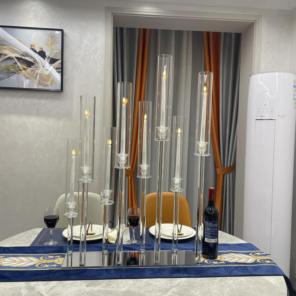 European Crystal Candlestick - Elegant Wedding & Home Décor Candle Holder