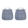 2Pcs Modern Chair Pads With Ties Strap Soft Cotton Linen Cushions For Dining Room Office Comfortable Seating Solution