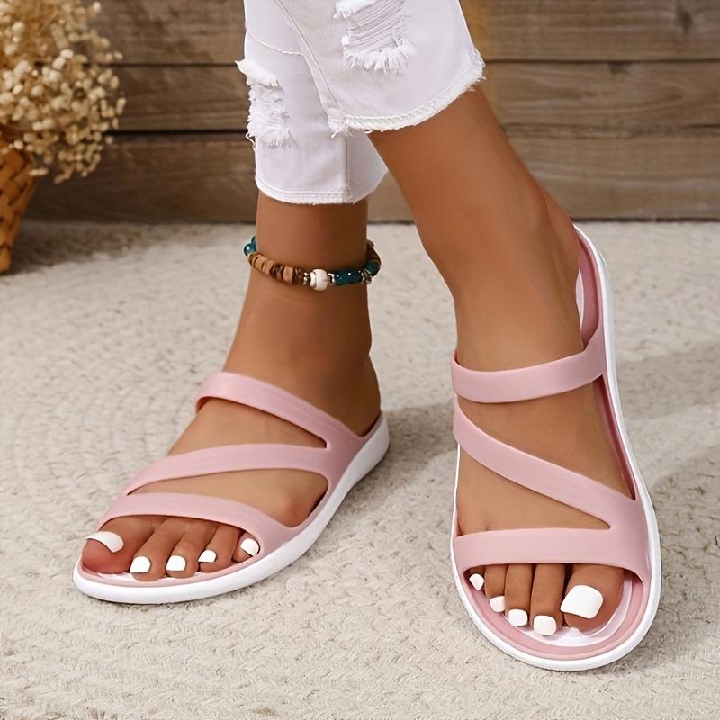 Women's Perforated Breathable Flat-bottom Casual Sports Slippers