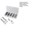 50Pcs Fishing Connector Gear Set Stainless Steel Pins 360-Degree Rotation Strong Tension Mini Size Swivel Cotter Pins