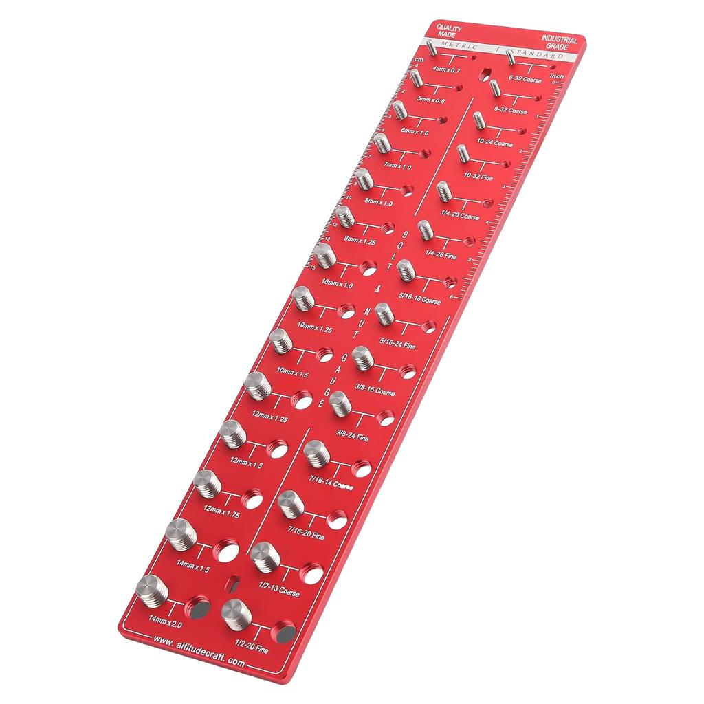 High Precision Nut Bolt Thread Checker with 28 Holes for Various Specifications Aluminum Alloy with AntiRust Coating