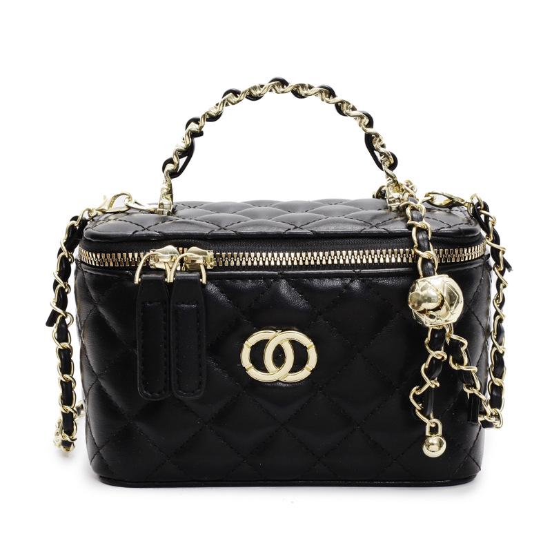 

Женская стеганая сумка-цепочка 2025: Новый элегантный дизайн, тренд осени/зимы, универсальная сумка-тоут кроссбоди и в стиле ведро. чёрный