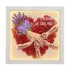 Personalized Mommy Holding Hands Shadow Box with Ring And Manicure Custom Names Floral Heart