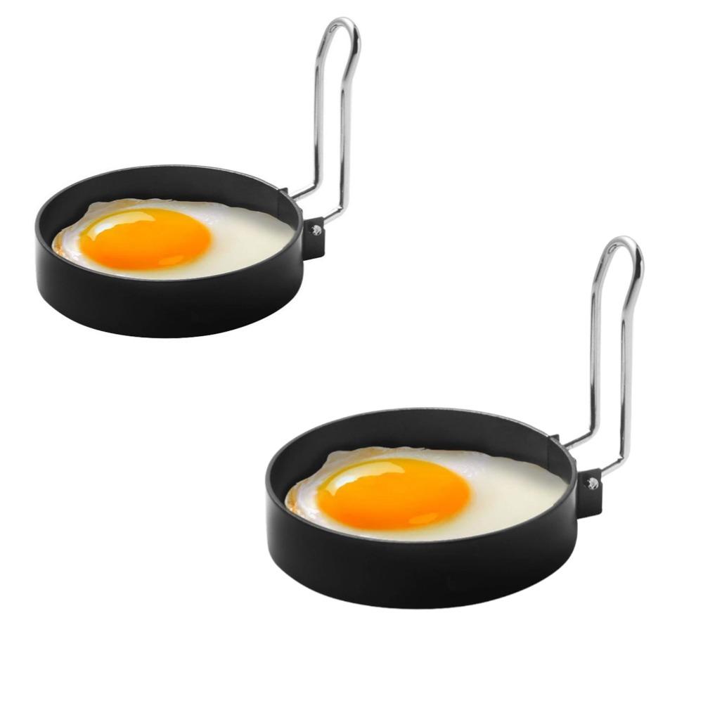 Round Omelette Maker Mold with Handle - Nonstick Egg Cooking Mold for Perfect Eggs, Kitchen Tool for Easy Egg Cooking