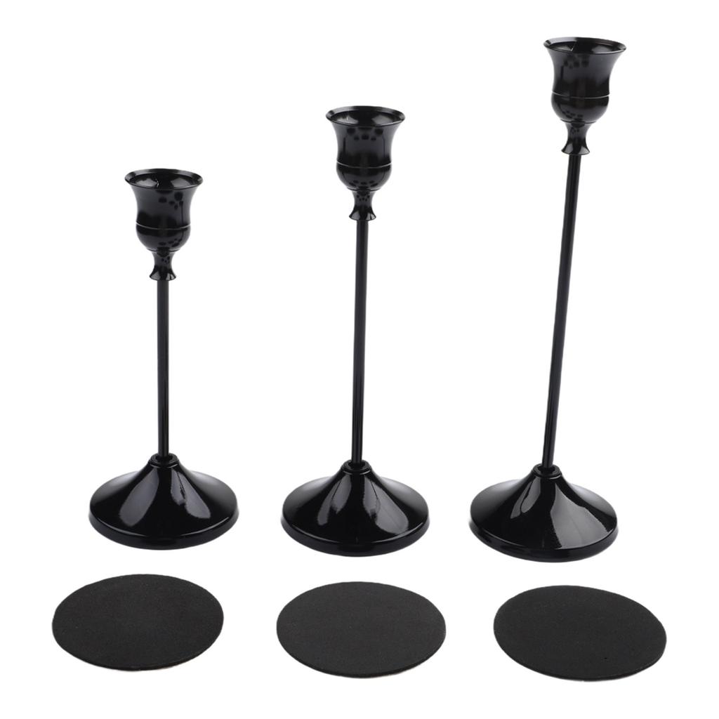 Sturdy Metal Construction Vintage Candlesticks Conical Candlesticks