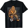 Bigfoot Soccer Shirt Funny Sasquatch Playing Soccer Players Gift Tee