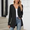 Fashionable Women Casual Long Sleeve Loose Button Cardigan Jacket Solid Color
