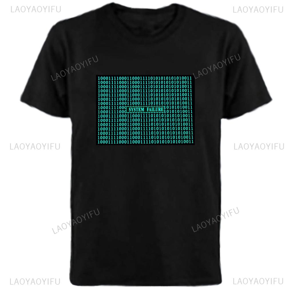 Equalizer lights flashing music Fun graphic print trend Casual fashion Summer Men women universal crew neck short sleeve Tshirt