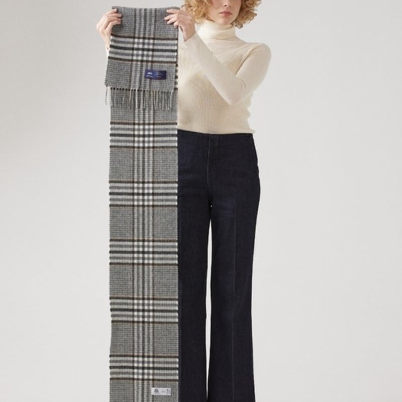 ABRAHAM MOON Merino Wool Muffler 25cm - Harrison Natural