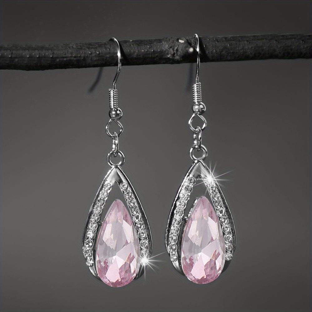 [Gothic Waterdrop Earrings] Gothic Waterdrop Earrings - 1 Pair, Hook Design, Red/Black, Retro Charm, Ideal Holiday Gift for Sister or Best Friend