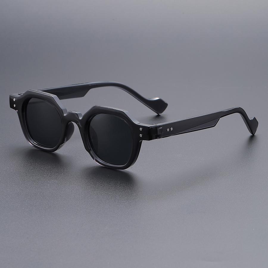 1PC Unisex Plastic Fashion Polygon Frame Sunglasses For Street Photography And Beach Trips Driving Accessories