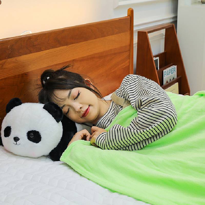 Panda Air Conditioning Pillow Plush Toy Cartoon Doll Warm Decoration Kids Gift