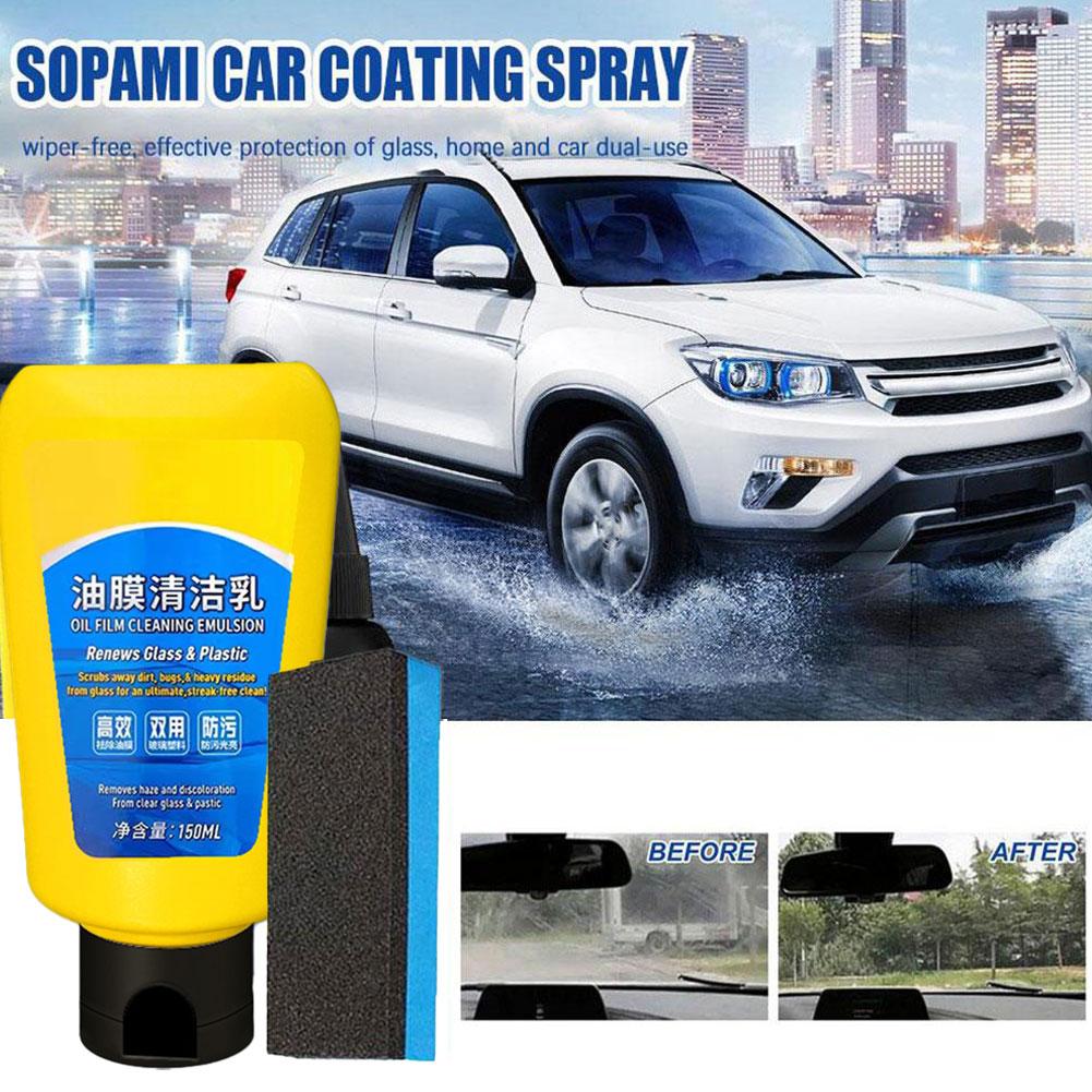 Sopami Emulsione Detergente Film d'Olio per Auto - Gomma Parabrezza - Rimuovi Macchie d'Olio dal Film e Detergente Tergicristalli M8X2