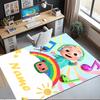 Custom Name CoComelon Printed Carpet,Rug for Office Chair Living Room Bedroom Kitchen Room Decor Gifts.