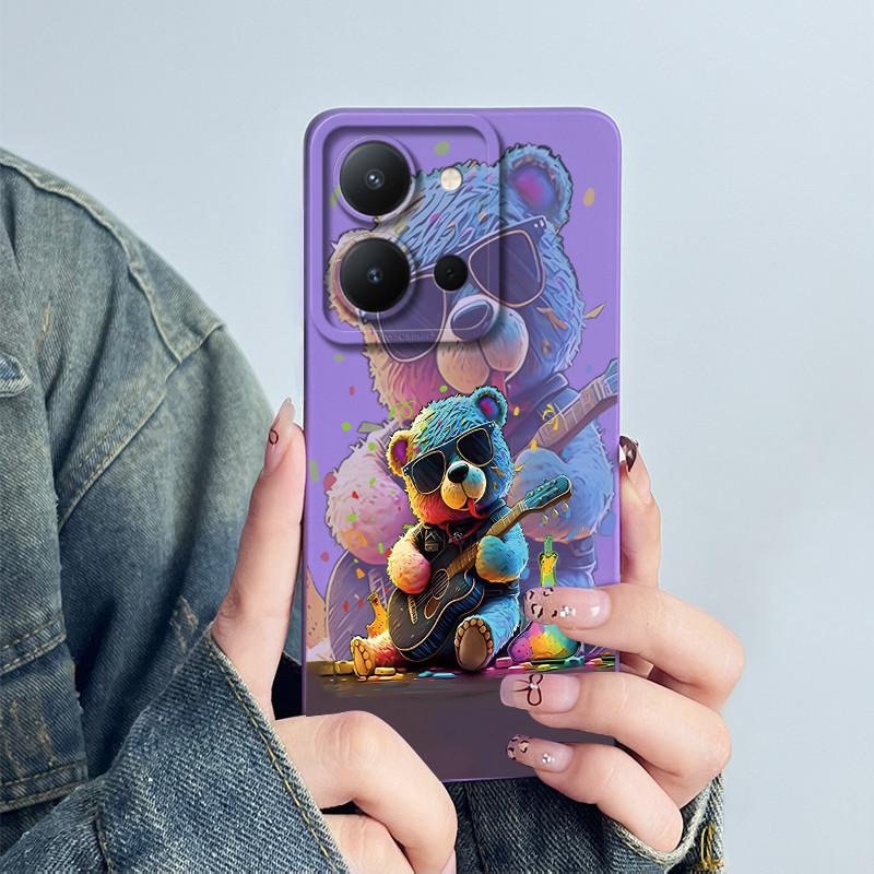 For Vivo Y36 4G Russia Phone Case Cute Astronaut Back Cover Vivo Y 36 Funda Soft Liquid Silicone Camera Protection Bumper Coque