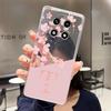 Letter Case For OPPO A2 Pro 5G Capa Coque Fashion Flower Back Cover Transparent Soft Silicone TPU Clear Printing Phone Casing