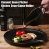 Sauce Cup Ceramic Handle Design Dishwasher Safe Wide Spout No Mess Pouring Sauce Serving Pitcher Home Kitchen Decor