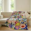 Modedruck M Murakami T Takashi Decke Für Sofa Büro Bett Flugzeug Reise Schlafen Lesen Entspannen Camping Weich Und Warm