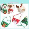 Plush Dog Cat Christmas Hat And Bib Set For A Cozy Festive Look