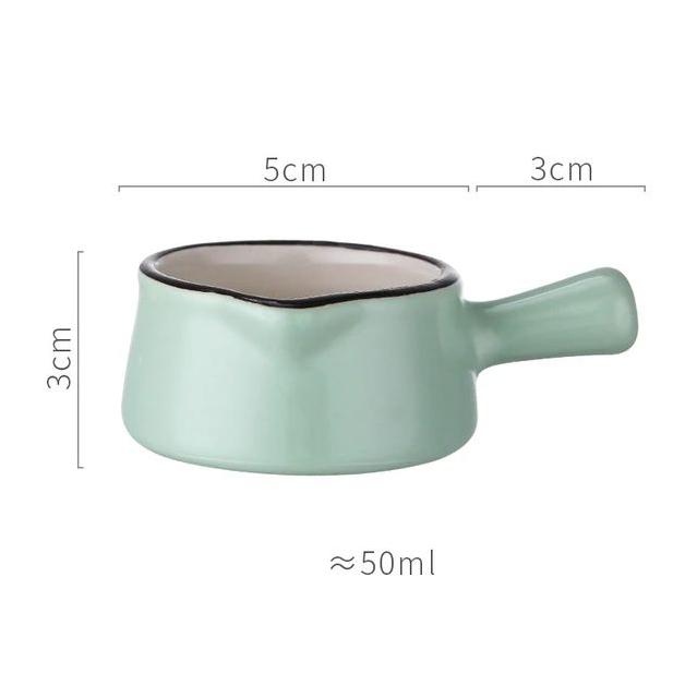 

Мини-керамическая соусница, молочник с ручкой, блюдо для приправ, стакан для уксуса, соусник, молочник, банка для кофейного сиропа, миски для макания