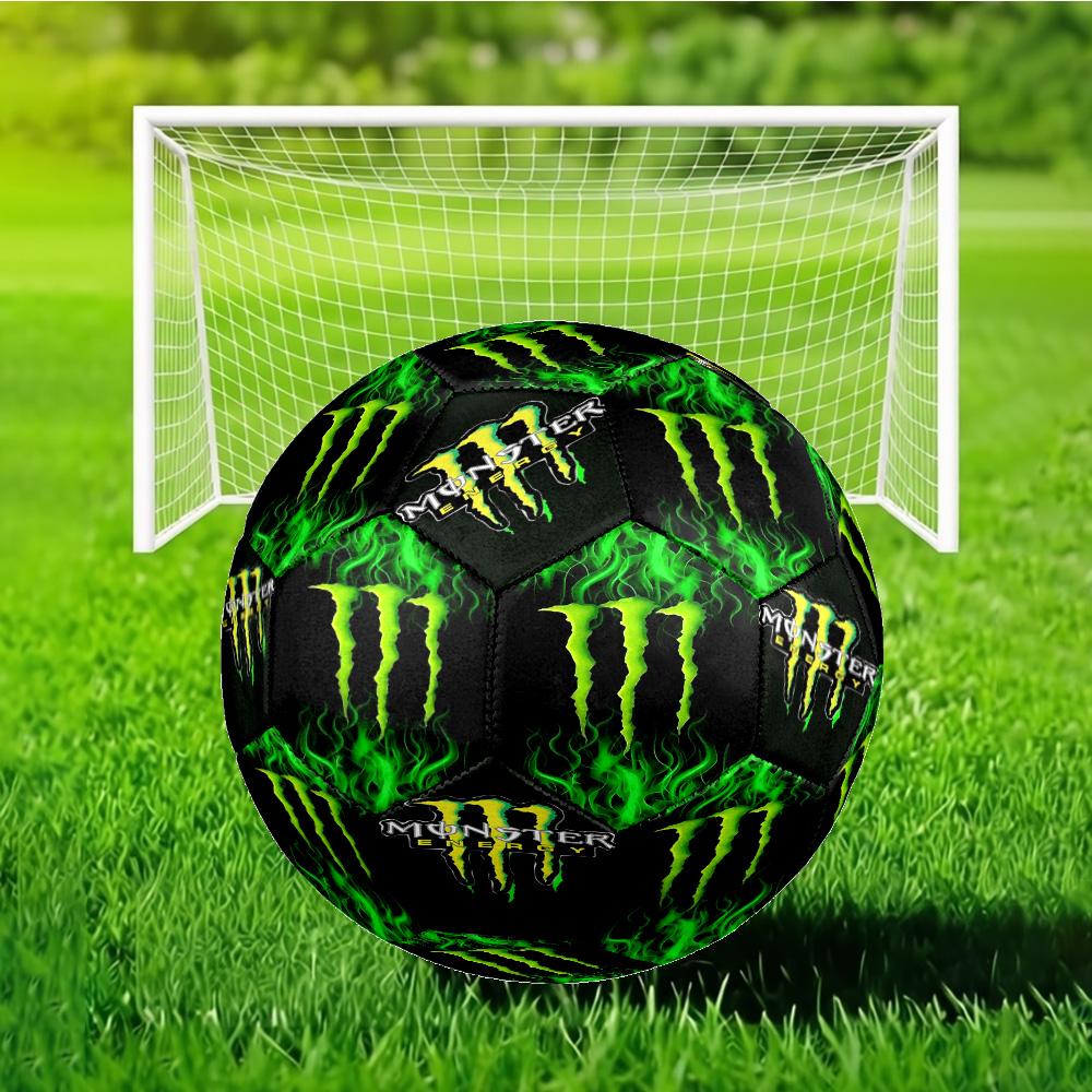 Powerful Energy Drink Logo Soccer Ball Size 5 Soccer Ball, Machine-stitched, Durable, Suitable for Training and Matches Fan Gift